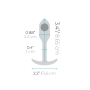 Анальная пробка со смещенным центром тяжести, S, B-vibe Snug Plug 1 черная, 8.6 х 2.2 см