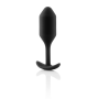 Анальная пробка со смещенным центром тяжести B-Vibe Snug Plug 2, силиконовая, черная