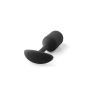 Анальная пробка со смещенным центром тяжести B-Vibe Snug Plug 2, силиконовая, черная