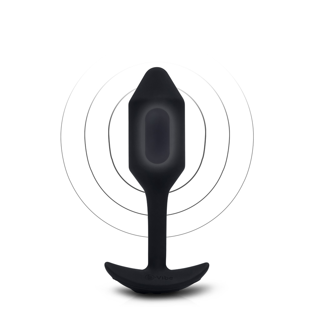 Анальная пробка с вибрацией Snug Plug 2 B-Vibe, силиконовая, черная