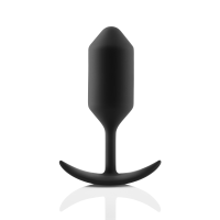 Анальная пробка со смещенным центром тяжести Snug Plug 3 B-Vibe, силиконовая, черная
