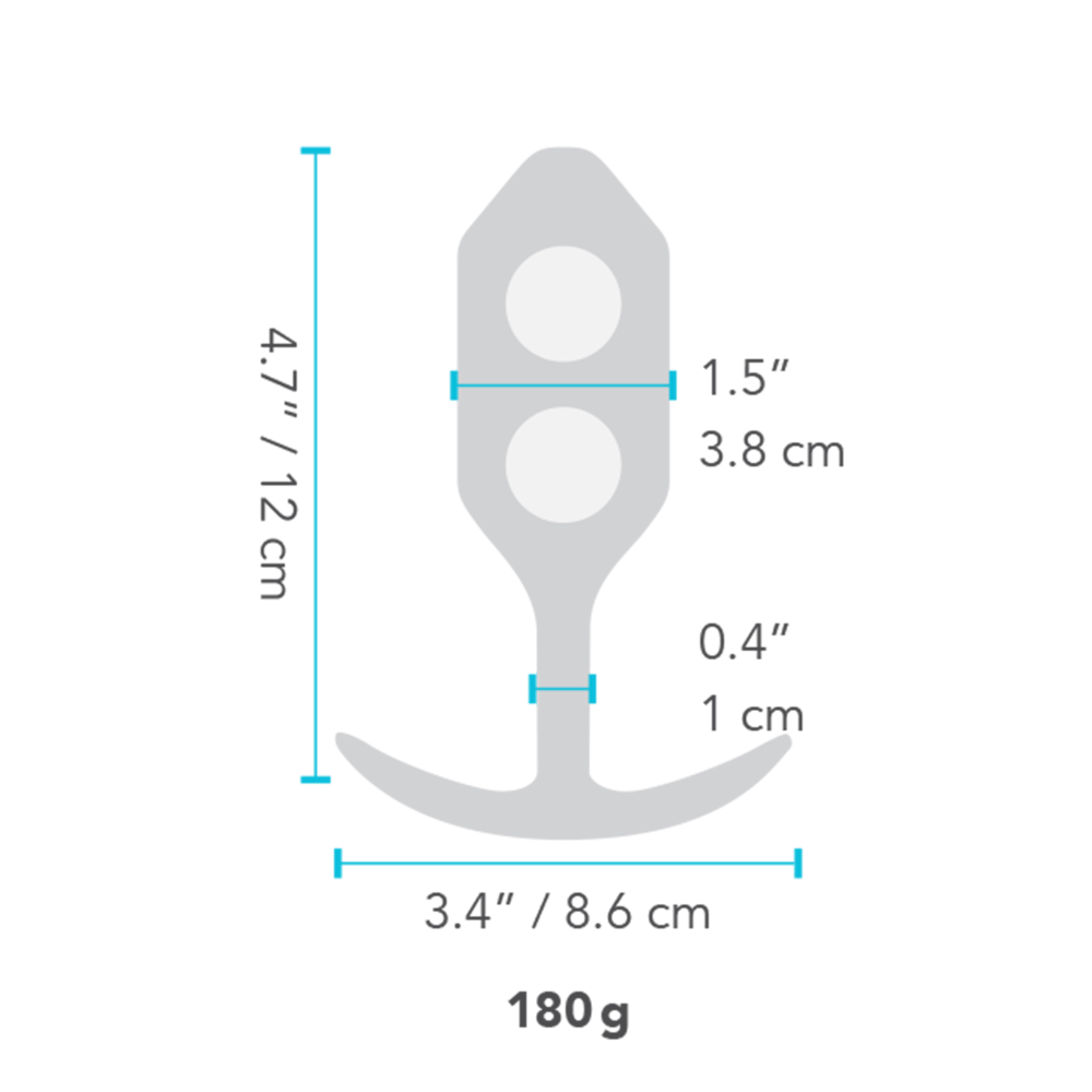 Анальная пробка со смещенным центром тяжести Snug Plug 3 B-Vibe, силиконовая, черная