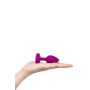 Анальная пробка с вибрацией B-Vibe Vibrating Jewel Plug S/M Pink Ruby, силиконовая, розовая