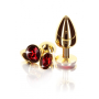 Анальная металлическая пробка M (Medium) с камнем красного цвета Butt Plug With Diamond Jewel Taboom