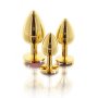 Анальная металлическая пробка M (Medium) с камнем красного цвета Butt Plug With Diamond Jewel Taboom