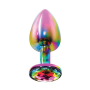 Анальная пробка металлическая средняя Twilight Booty Jewel Toy Joy