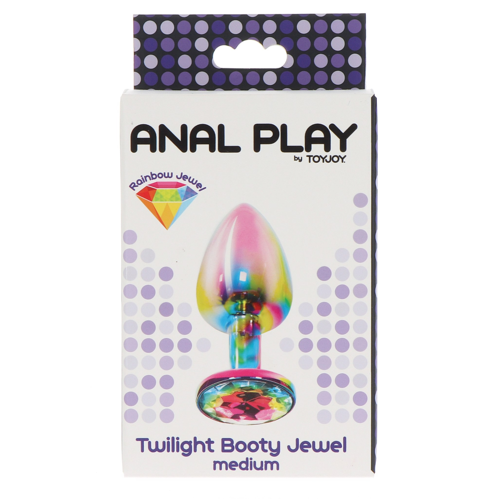 Анальная пробка металлическая средняя Twilight Booty Jewel Toy Joy