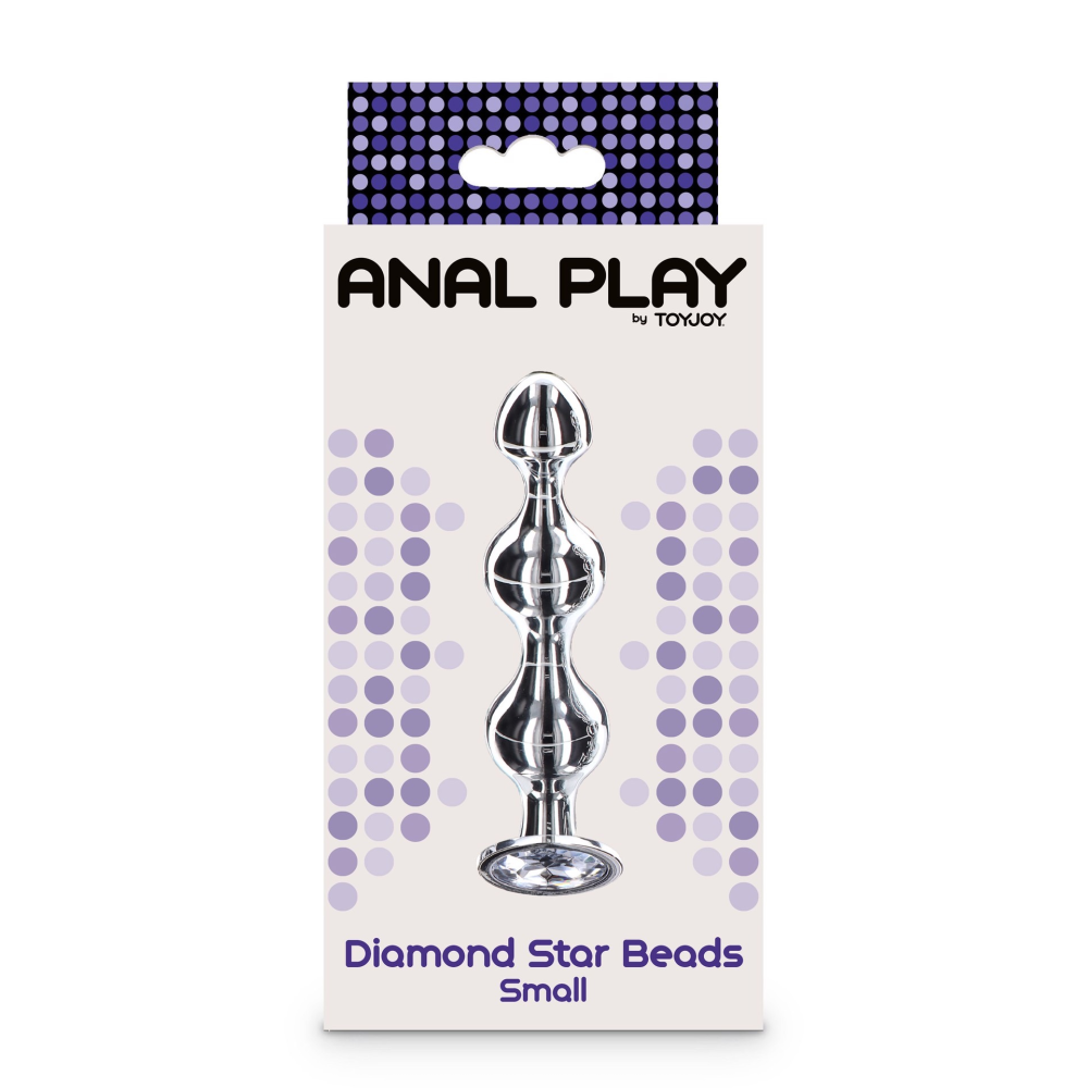 Анальная елка S . металлическая с камнем Diamond Star Beads ToyJoy
