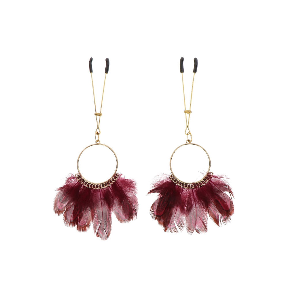 Зажимы на соски Tweezers With Feathers