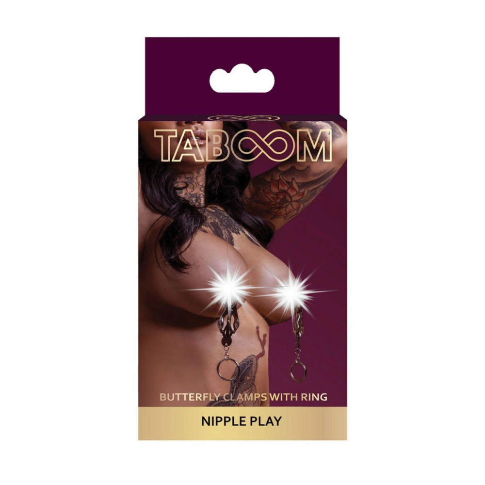 Зажимы на соски Taboom Nipple Play Jewel Tweezer в виде пинцета с подвесками