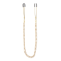 Зажимы на соски с цепочкой Taboom Nipple Play Tweezers With Chain, золотистые