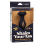 Анальная пробка с вибрацией Naughty Bits CalExotics, с кристаллом, силиконовая, черная, 10.7 х 3.2