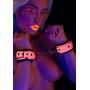 Наручники светящиеся в темноте Taboom Wrist Cuffs, розовые