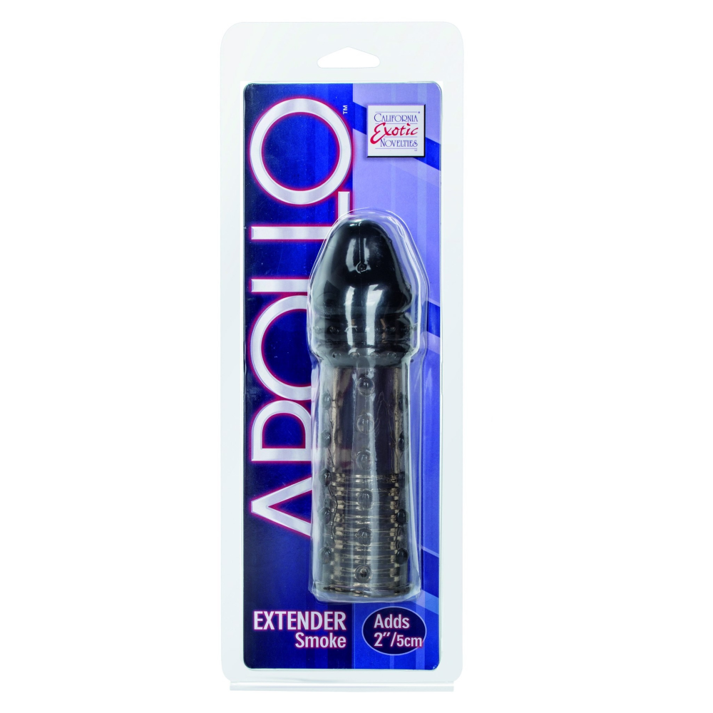 Насадка на член рельефная, удлиняющая CalExotics серая, 16.3 х 3.7 см