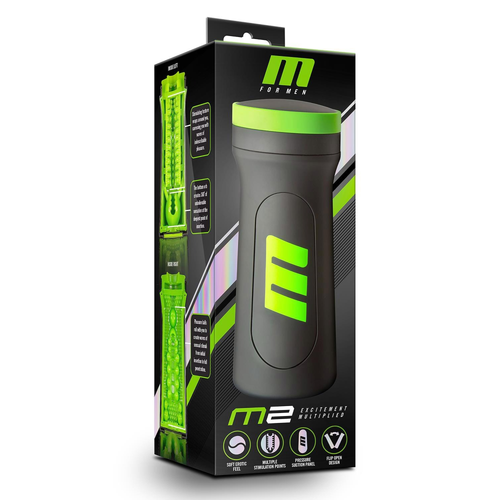 Мастурбатор в колбе M FOR MEN M2 SUPERIOR STROKER BLACK