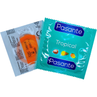 Презервативы со вкусом манго ,53мм , Рasante Tropical condoms , за 6 шт