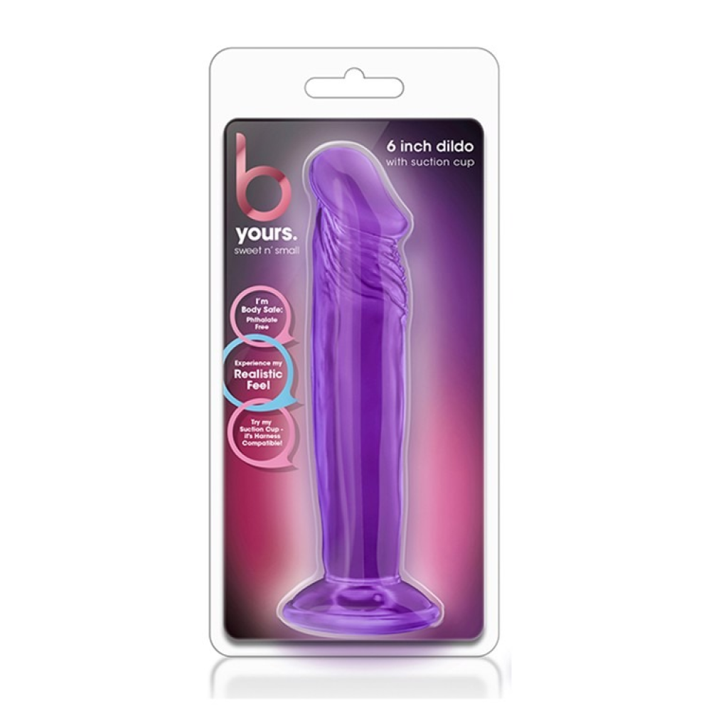 Фаллоимитатор реалистичный, на присоске Blush Yours Sweet N фиолетовый, 16.5 х 3.8 см