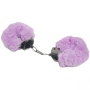 Наручники металл с мехом Plush handcuffs, фиолетовые