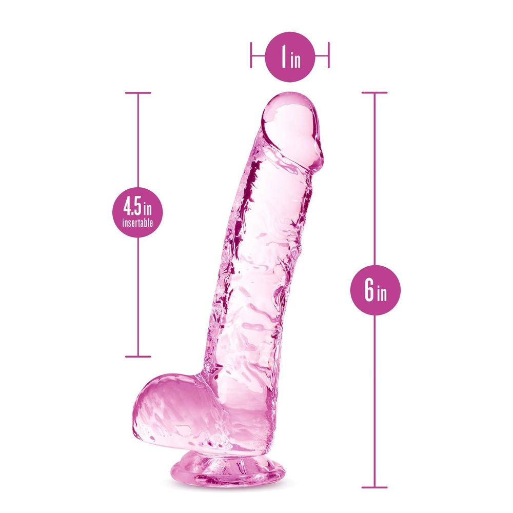Фаллоимитатор реалистичный на присоске Blush Naturally Yours розовый, 15.2 х 2.5 см