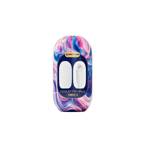 Мастурбатор хай-тек Venus-X Egg VIOLET двусторонний рельеф, белый, фиолетовый, 13.1 х 6.5. см