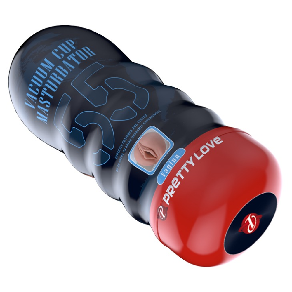 Мастурбатор реалистичный с вакуумом Pretty Love Masturbator Vacuum Cup, в колбе, 18 х 7 см
