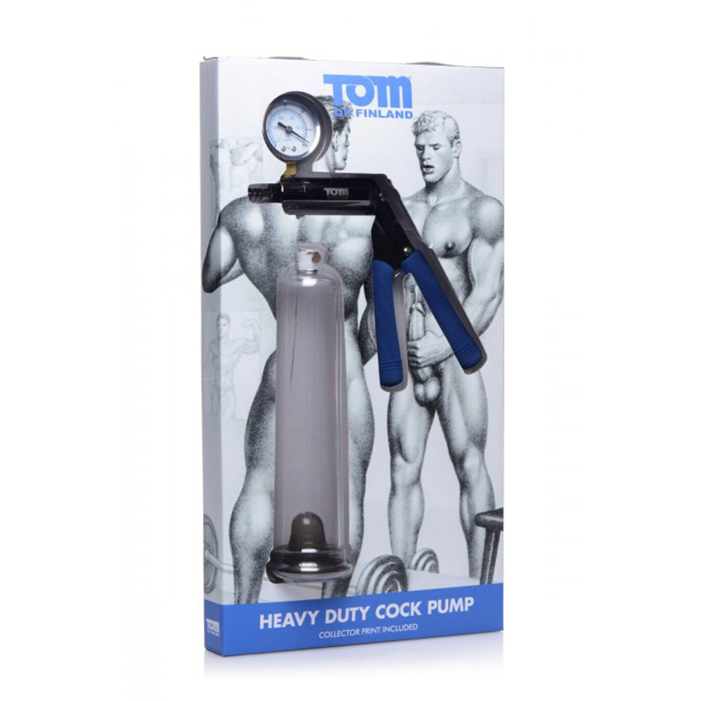 Вакуумная помпа для мужчин механическая Tom of Finland прозрачная, 24 х 5.7 см
