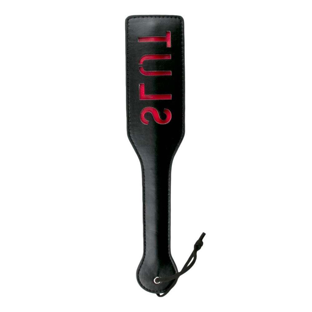 Паддл с надписью Slut от Easy Toys, черный с красным, 33 см