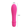 Мини-вибратор рельефный Solomon Pretty Love розовый, 12 х 2.9 см