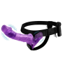 Двойной страпон с вибрацией фиолетовый - Ultra Passionate Harness Dual Vibration Purple
