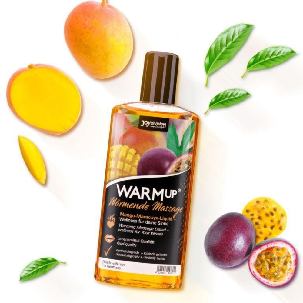 Съедобное масссажное масло с разогревающим эффектом WARMup Mango Maracuya 150 мл