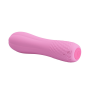 Мини-вибратор Pretty Love Alice, ребристый, розовый, 12 х 3 см