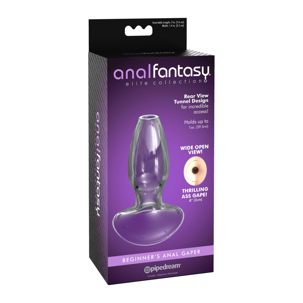 Анальная пробка с тоннелем Pipedream Anal Fantasy стеклянная, прозрачная, 9.6 х 2 см