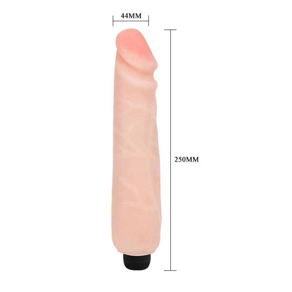 Вибромассажер реалистик с мультискоростной вибрацией Flexible Cyberskin Big Vibe Flesh 24,8 cm