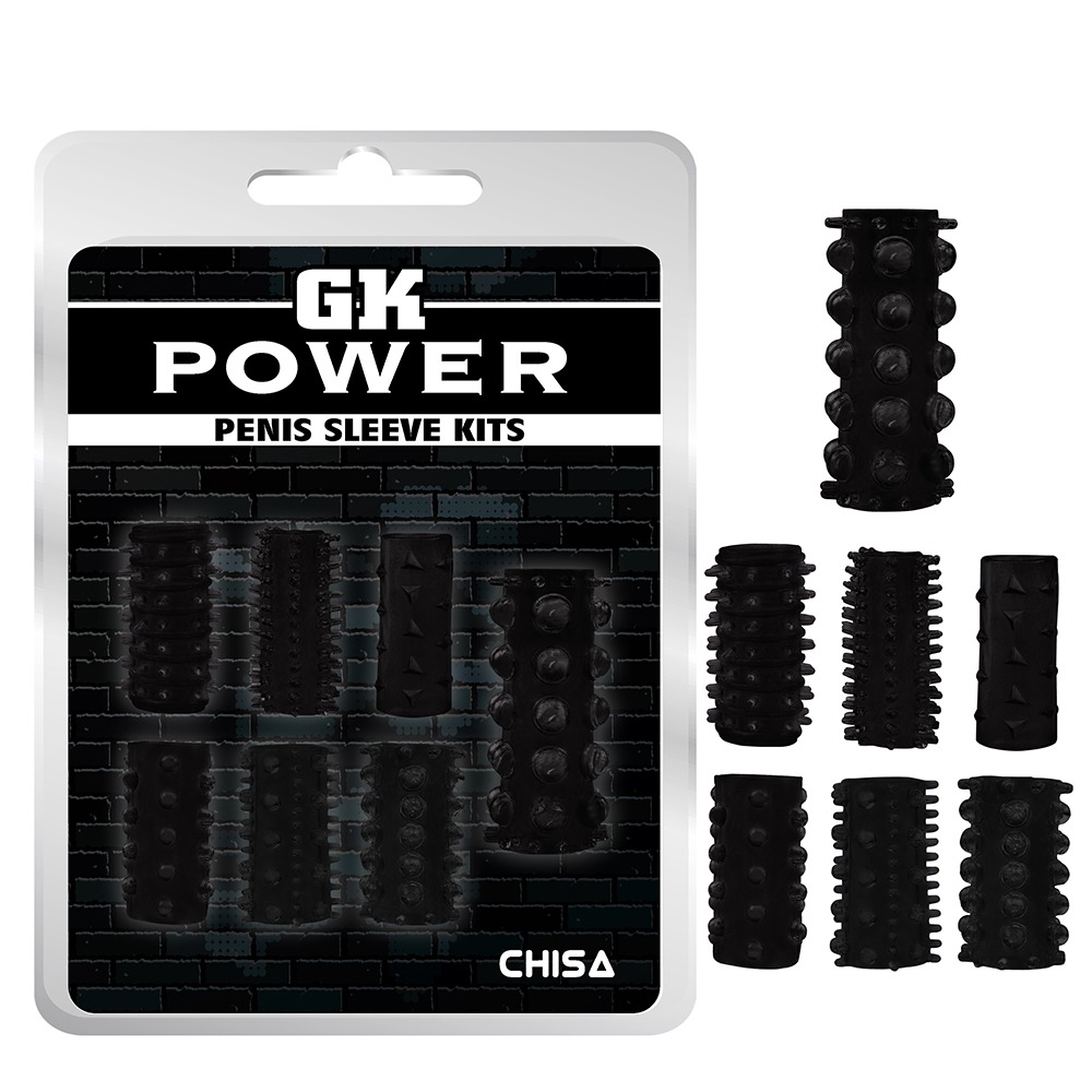 Насадка на пенис с открытой головкой Chisa GK Power, черная, 1 шт