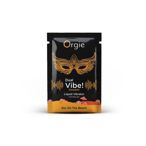 САШЕТ Жидкий вибратор коктейль Секс на пляже DUAL VIBE!, 1 мл Orgie (Бразилия-Португалия)
