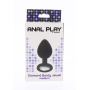 Анальная пробка с кристаллом ToyJoy Diamond Booty Jewel, черный, Medium