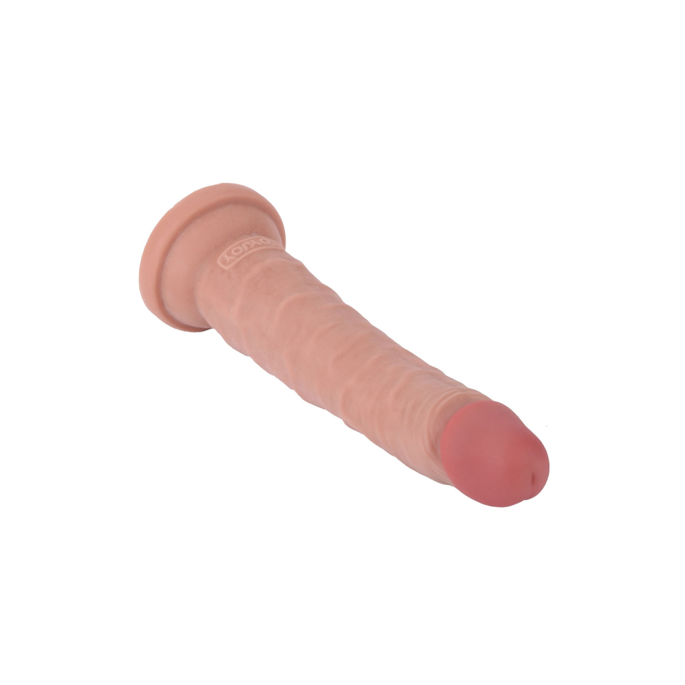 Фаллоимитатор двойной плотности на присоске ToyJoy Deluxe Dual 17,5 см, телесный