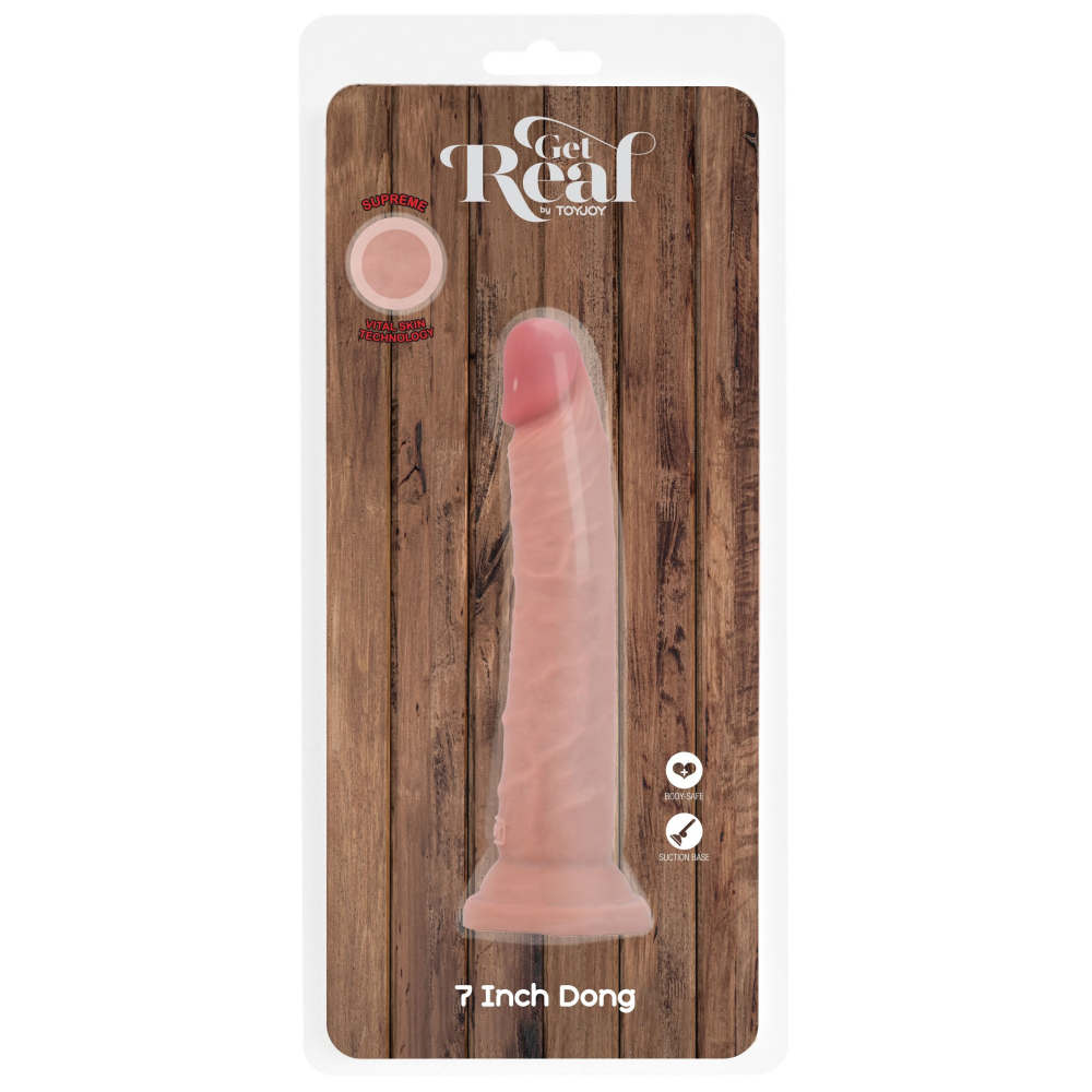 Фаллоимитатор двойной плотности на присоске ToyJoy Deluxe Dual 17,5 см, телесный