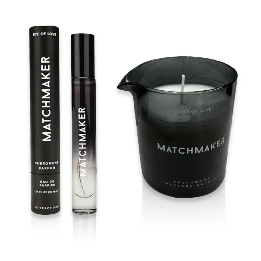 Массажная свеча с феромонами Eye Of Love Matchmaker Black Diamond в стакане, черная