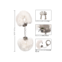 Наручники с мехом, металлические California Exotic Ultra Fluffy Furry Cuffs, белый