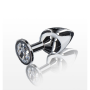 Анальная пробка металлическая Toy Joy Starlight Booty Jewel c белым кристаллом, Medium