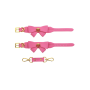 Наручники с бантиками Taboom Malibu Wrist Cuffs из веганской кожи, розовые