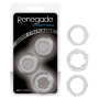 Набор эрекционных колец с рельефом NS Novelties Renegade Intensity, прозрачные, 3 шт.
