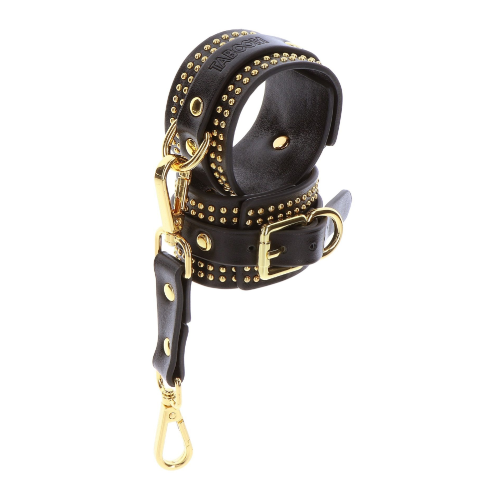 Наручники Taboom Vogue Studded Wrist Cuffs Set из веганской кожи, черные