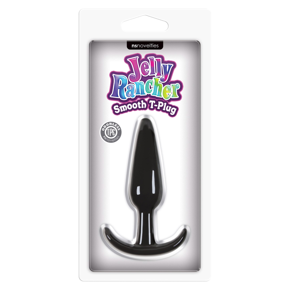 Анальная пробка NS Novelties Jelly Rancher Smooth T-Plug, черный