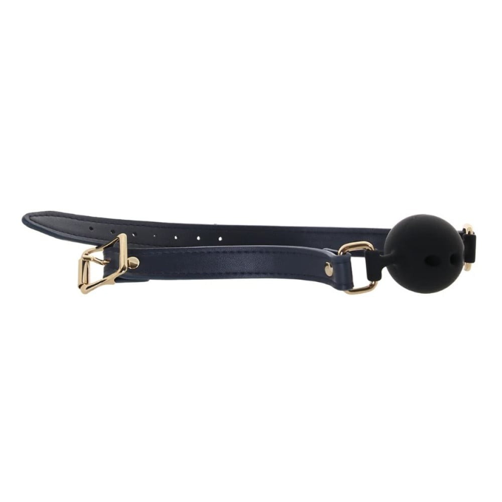 Кляп шар силиконовый NS Novelties Bondage Couture Ball, черно-синий