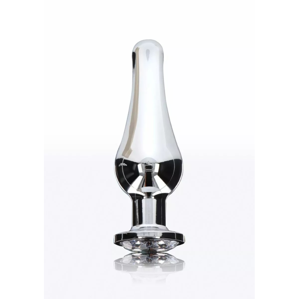 Анальная пробка с кристаллом Toy Joy Diamond Bum Bijou серебристый, Medium