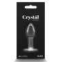 Анальная прозрачная пробка с сердцем NS Novelties Crystal Desires Red Heart стеклянная, Mini