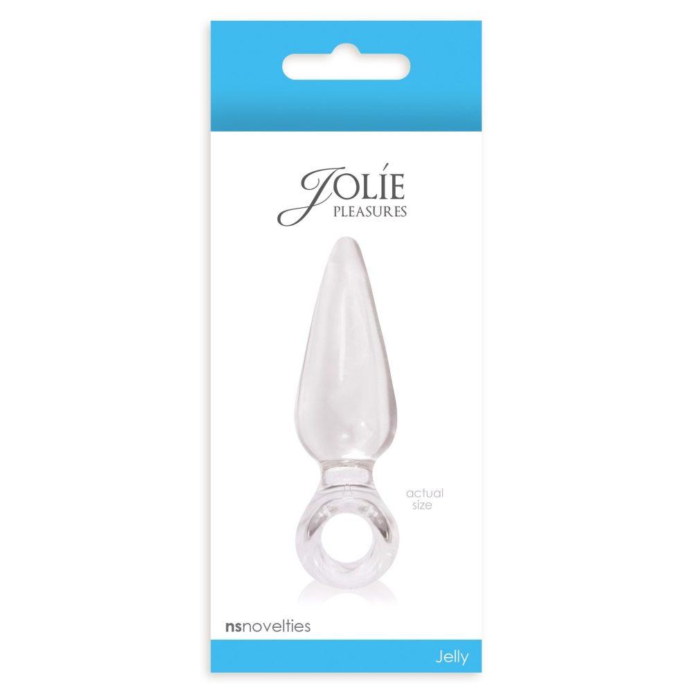 Анальная пробка со стоппером в виде кольца NS Novelties Jolie Pleasures Jelly Plug, прозрачный, Mini
