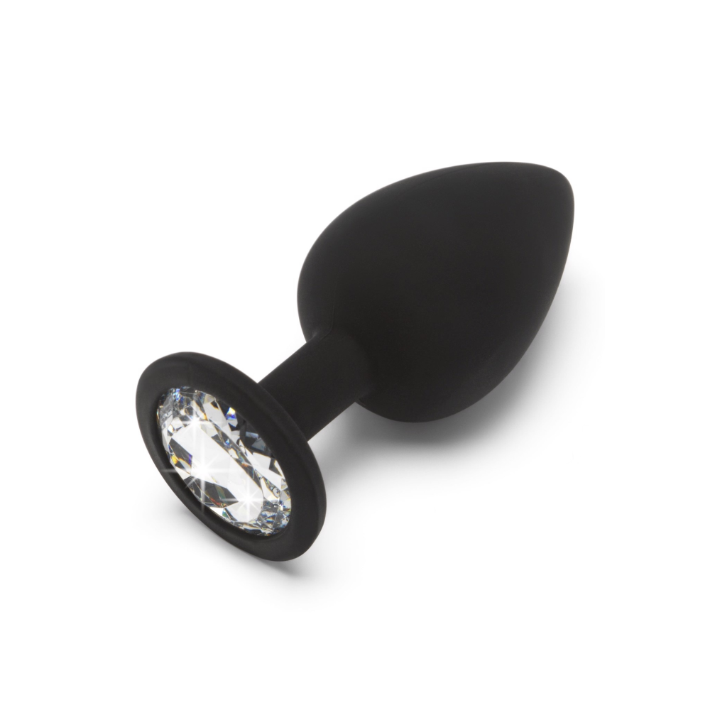 Анальная пробка Toy Joy Diamond Booty Jewel с кристаллом, черный, Large